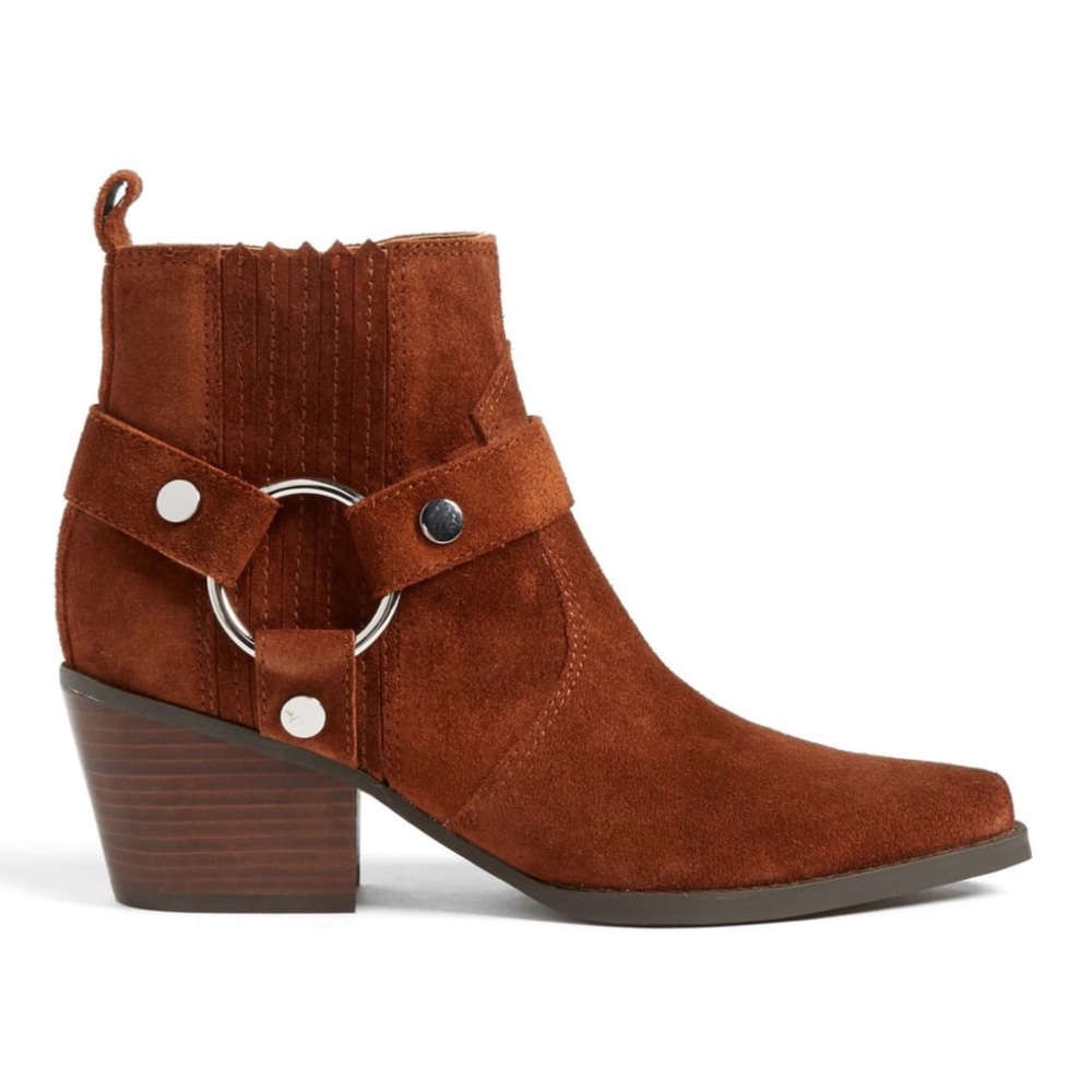 new Marc Fisher ★ Suede Western Chelsea Ankle Boot - Picture 2 of 15